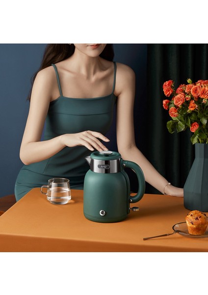 BR1040 Retro Yeşil Su Isıtıcı Çelik Kettle