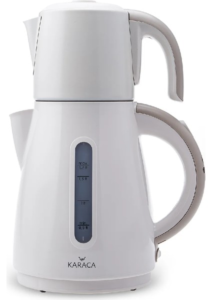 Daystar Çelik Demlikli 2 In 1 Çay Makinesi ve Su Isıtıcı Kettle Latte