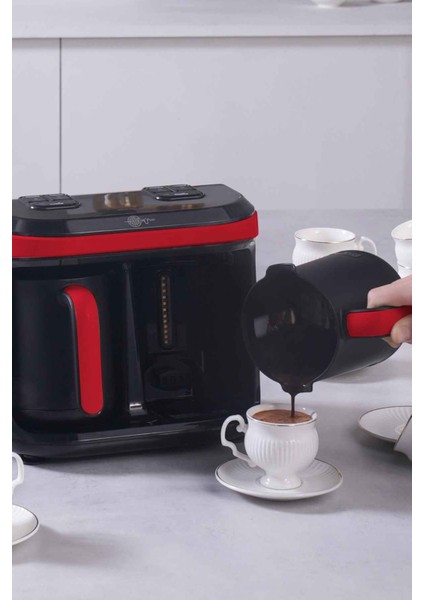 Hatır Hüp Düet Aroma Türk Kahve Makinesi Kırmızı 10 Fincan Kapasiteli