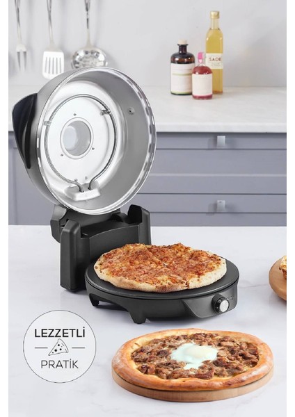 Gastro 10 In 1 Pizza ve Lahmacun Makinesi Biodiamond Matte Black New