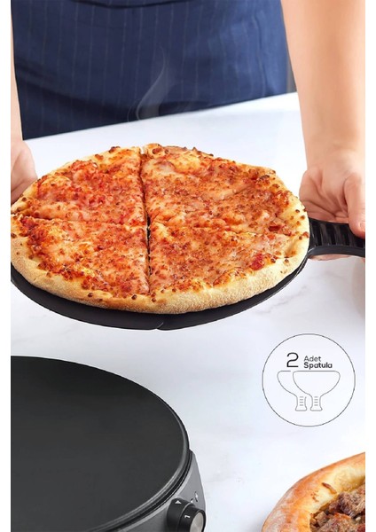 Gastro 10 In 1 Pizza ve Lahmacun Makinesi Biodiamond Matte Black New