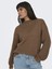 Oversize Yüksek Yakalı Kadın Kazak - Minimalist Stil 3