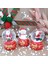 Noel Baba Kardan Adam 3'lü Set Masaüstü Aydınlatma Dekoratif Hediyelik Yılbaşı Veya Doğum Günlerine Özel Tasarım 6cm x 4cm No:5 1