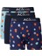 AC&Co / Altınyıldız Classics Erkek Lacivert-Yeşil Desenli Pamuklu Esnek 3'lü Boxer Paketi 1
