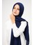 Sakafashion Hasır Desenli Jakarlı Şal - Lacivert 3