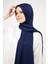 Sakafashion Hasır Desenli Jakarlı Şal - Lacivert 5