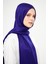 Sakafashion Hasır Desenli Jakarlı Şal - Saks Mavisi 4
