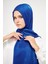 Sakafashion Jakarlı Ağaç Kabuğu Desenli Şal - Koyu Mavi 1
