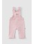 Fitilli Kadife Bebek Salopet Pembe 1