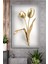 Dekoratif Altın Çiçekler Kanvas Tablo DR093 1