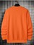 Turuncu Just Need Baskılı Oversize Bisiklet Yaka Erkek Sweatshirt 3