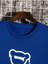 Mavi Ayıcık Baskılı Oversize Bisiklet Yaka Erkek Sweatshirt 5