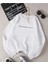 Beyaz Dreamer Baskılı Oversize Bisiklet Yaka Unisex Sweat. 1