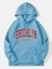 Bebe Mavi Brooklyn New York Baskılı Oversize Erkek Sweatshirt 1