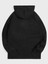 Siyah Süper Tavşan Baskılı Oversize Kapüşonlu Erkek Sweatshirt 3