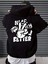 Siyah Nice Try Baskılı Oversize Kapüşonlu Erkek Sweatshirt 1