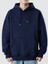 Lacivert Helpfully Baskılı Oversize Kapüşonlu Erkek Sweatshirt 2
