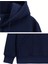 Lacivert Helpfully Baskılı Oversize Kapüşonlu Erkek Sweatshirt 3