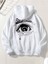 Beyaz Stay Optimistic Baskılı Oversize Kapüşonlu Erkek Sweatshirt 3