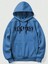 Mavi Telepathy Baskılı Oversize Kapşonlu Erkek Sweatshirt 2