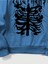 Mavi Telepathy Baskılı Oversize Kapşonlu Erkek Sweatshirt 3