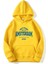 Sarı Amsterdam Baskılı Oversize Kapuşonlu Erkek Sweatshirt 1