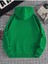 Yeşil Brooklyn Oval Yazı Baskılı Oversize Kapüşonlu Erkek Sweatshirt 2