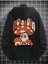 Siyah Mushroom Mantar Baskılı Oversize Kapüşonlu Erkek Sweatshirt 2