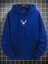 Sax Mavi Geyik Baskılı Oversize Erkek Sweatshirt 2