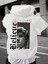 Beyaz Believe Baskılı Oversize Kapüşonlu Erkek Sweatshirt 1