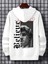 Beyaz Believe Baskılı Oversize Kapüşonlu Erkek Sweatshirt 3