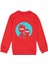 Kırmızı Rick And Morty Baskılı Oversize Erkek Bisiklet Yaka Sweatshirt 1