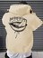 Bej Good Things Baskılı Oversize Kapüşonlu Erkek Sweatshirt 1