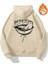 Bej Good Things Baskılı Oversize Kapüşonlu Erkek Sweatshirt 3