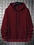 Bordo Sırt Aloha Baskılı Oversize Kapüşonlu Erkek Sweatshirt 2