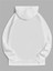 Beyaz Süper Tavşan Baskılı Oversize Kapüşonlu Erkek Sweatshirt 3