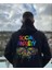 Erkek Siyah Socıal Anxıety Baskılı Oversize Kapüşonlu Sweatshirt 1