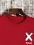 Kırmızı Keep Happy Baskılı Oversize Bisiklet Yaka Erkek Sweatshirt 2