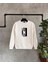 Beyaz Believe Baskılı Oversize Bisiklet Yaka Erkek Sweatshirt 1