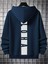 Lacivert Sırt Aloha Baskılı Oversize Kapüşonlu Erkek Sweatshirt 1