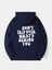 Lacivert Don't Trip Over Baskılı Oversize Kapüşonlu Erkek Sweatshirt 1