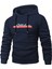 Lacivert Attitude Baskılı Oversize Kapüşonlu Erkek Sweatshirt 3
