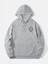 Gri Take It Baskılı Oversize Kapüşonlu Erkek Sweatshirt 4