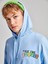Bebe Mavi Face Future Baskılı Oversize Erkek Sweatshirt 5