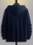 Lacivert Dikey Baskılı Oversize Kapüşonlu Erkek Sweatshirt 2
