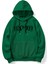 Yeşil Telepathy Baskılı Oversize Kapüşonlu Erkek Sweatshirt 2