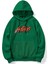 Yeşil Action Baskılı Oversize Kapüşonlu Erkek Sweatshirt 2