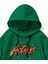 Yeşil Action Baskılı Oversize Kapüşonlu Erkek Sweatshirt 3