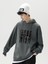 Antrasit Hope Wish Baskılı Oversize Kapüşonlu Erkek Sweatshirt 3