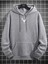 Açık Gri Geyik Baskılı Oversize Kapüşonlu Erkek Sweatshirt 3